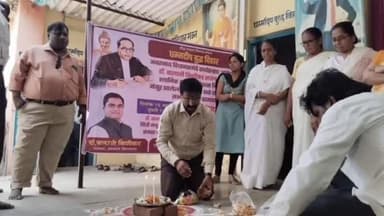 अंबरनाथ: अंबरनाथ पूर्व येथे मोतीराम पार्क परिसरातील सभा मंडपाच्या कामाचे भूमिपूजन