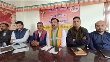 अर्की: अर्की में आज भाजयुमो के प्रदेशाध्यक्ष तिलकराज बोले, हिमाचल सरकार ने प्रदेश के युवाओं के साथ किया छल