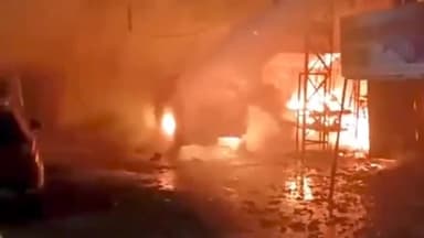 हुज़ूर: एमपी नगर स्थित चेतक ब्रिज के नजदीक मैकेनिक मार्केट में लगी आग, हादसे में 2 दुकान और 3 कारे जली