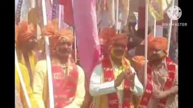 बगहा: रामनगर में खाटू श्याम के निशान यात्रा का हुआ आयोजन