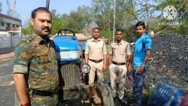 सिंगरौली: पुलिस ने ग्राम जमगडी के बरौना टोला के नाला से रेत का अवैध उत्खनन कर परिवहन कर रहे एक ट्रैक्टर को किया जब्त, चालक फरार