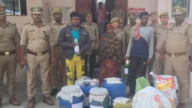 सिराथू: साखा गाँव में अवैध रूप से शराब बना रहे तीन लोगों को पुलिस ने 203 लीटर अवैध शराब के साथ गिरफ्तार किया