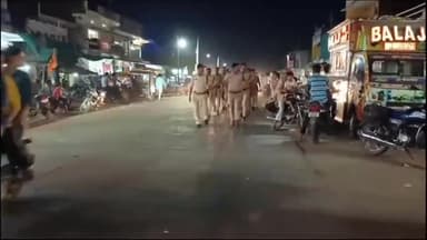 पन्ना: होली पर्व को लेकर अमानगंज पुलिस ने निकाला फ्लैगमार्च