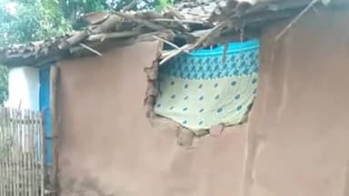 रनियां: गांव बोगतेल में जंगली हाथी ने आधा दर्जन घर को तोड़ा