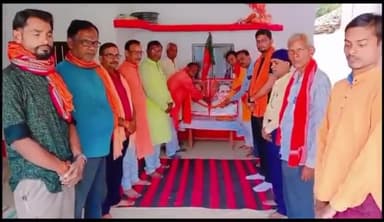 जगदीशपुर: नगर के वार्ड नंबर 18 में बीजेपी कार्यकर्ताओं ने  मनाया स्थापना दिवस