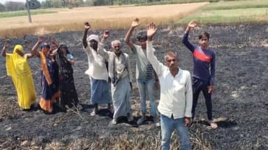 सिराथू: तुलसीपुर में खम्भे से टूटकर खेत में गिरा बिजली का जर्जर तार, तीन बीघा गेंहू की फसल जलकर हुई राख