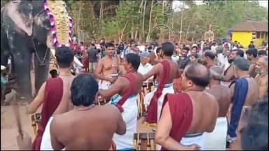 ഒറ്റപ്പാലം: തിരുനാരായണപുരം ഉത്രത്തിൽ കാവ് വലിയ ആറാട്ട് വർണ്ണാഭം