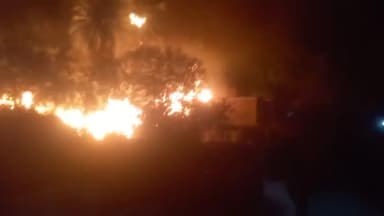 बसंतपुर नगर पंचायत के नोनिया टोली में लगा भीषण आग सब जलकर हुआ राख नौ लोगों की झोपड़ी जलकर हुई खाक