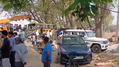 हरियाणा के महेंद्रगढ़ में एक स्कूली बस के दुर्घटना होने से लगभग सात बच्चों की मौत तथा कई घायल #haryanaboard #criminal