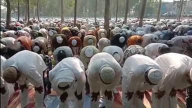 जगाधरी: यमुनानगर के शादीपुर के मदरसे में धूमधाम से मनाया गया ईद उल फितर का पर्व ।