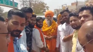 सीतामऊ: सीतामऊ लदुना चौराहा पर राष्ट्रीय संत श्री श्री 1008 उमेश नाथ एवं राज्यसभा सांसद के आगमन पर किया भव्य स्वागत