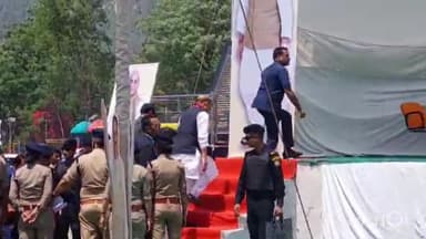 जिलासू: केंद्रीय रक्षा मंत्री राजनाथ सिंह ने गौचर पहुंचकर जनसभा को किया संबोधित, कहा- कांग्रेस बिग बॉस शो का घर बन गई है