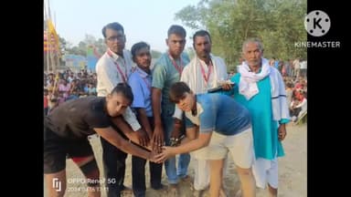 बखरी: चैत्र नवरात्र के मौके पर बखरी के सलौना स्थित माता भगवती मंदिर परिसर में कुश्ती दंगल आयोजित