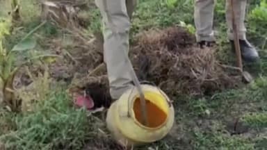 मोहम्मदी: ग्राम बिचपरी व मगरेना मे पुलिस व आबकारी विभाग की टीम अवैध कच्ची शराब के संदिग्ध स्थानों पर की छापेमारी।