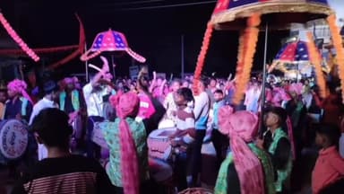 देवभोग: मैनपुर में रामनवमीं पर भव्य शोभायात्रा निकाली गई,जय जय श्रीराम के जयकारों से गूंज उठा पूरा क्षेत्र