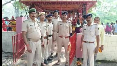 बगहा: बगहा में शांति पूर्ण तरीके से संपन्न हुआ रामनवमी का त्यौहार,पुलिस बल की रही तैनाती