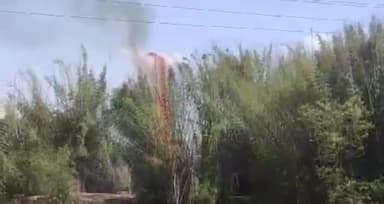 श्यामपुर: सीहोर की सीवन नदी के चद्दर पुल के समीप पास बेहड़ो में लगी आग, मशक्कत के बाद पाया गया काबू