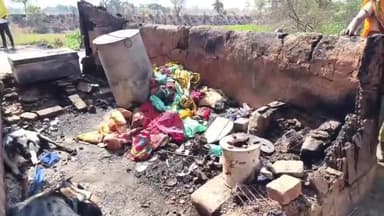 थरथरी: शेखपुरा डीह गांव में आग लगने से दर्जनों घर जलकर हुआ राख, तीन मवेशी भी जल गए