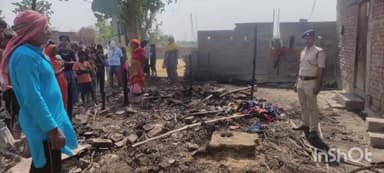 शिवहर: बिशनपुर मानसिंह में आग लगने से एक घर जलकर हुआ राख, 5 साल का बच्चा भी झुलसा, प्राथमिकी उपचार शुरू