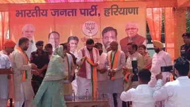 पंचकूला: एमडीसी भाजपा कार्यालय पंचकमल में हरियाणा के मुख्यमंत्री नायब सिंह सैनी ने कांग्रेस पार्टी पर साधा निशाना