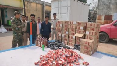 उदवंत नगर: कसाप गांव से सटे ब्रह्म बाबा के समीप पुलिस ने पिकअप पर लदी भारी मात्रा में अंग्रेजी शराब की बरामद