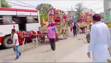 पंचकूला: रायपुर रानी में हजारों श्रद्धालुओं ने निकाली शोभायात्रा, झांकियां सजाई गई, गूंज उठे दादा परशुराम के जयघोष