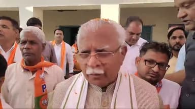 पूर्व मुख्यमंत्री मनोहर लाल बोले केजरीवाल के दिमाग का बाजा बज गया ।