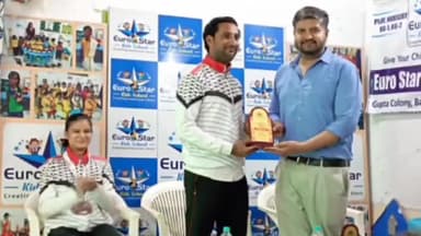 सिमरिया: यूरो स्टार किड्स स्कूल में हुआ पन्ना के अंतर्राष्ट्रीय खिलाडियों का सम्मान