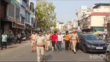 लाडपुरा: भीमगंजमंडी पुलिस ने गिरफ्तार 5 शातिर बदमाशों का आमजन से भय  निकालने के लिए थाना क्षेत्र में निकाला जुलूस