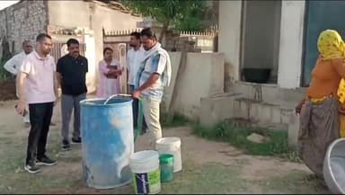 गंगापुर: जिला कलक्टर डॉ. गौरव सैनी ने उदई खुर्द में जलापूर्ति व्यवस्था का  किया औचक निरीक्षण