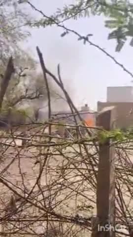 नागौर: ताऊसर गांव में एक बाडे में अज्ञात कारणों के चलते लगी आग