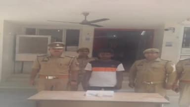 कानपुर: बिठूर थाने के पुलिस ने अभियुक्त को तमंचे और कारतूस के साथ किया गिरफ्तार