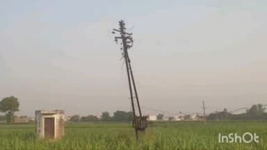 गढ़मुक्तेश्वर: गांव मानक चौक के पास खेतों में लगी हाई टेंशन लाइन को चोरों ने किया चोरी, पुलिस चोरों की तलाश में जुटी