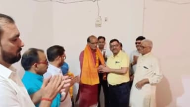 पवई: नवनिर्वाचित जिला अभीभाषक संघ पंन्ना के अध्यक्ष राजेश तिवारी का ब्राम्हण समाज द्वारा किया गया स्वागत