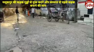मलूकपुर की सड़क गुड्डों से मुक्त करने और बरसात से पहले सड़क बनाने की मांग