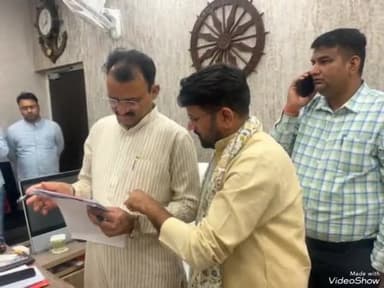 आमेर: शाहपुरा में बस स्टैंड बनवाने को लेकर उपमुख्यमंत्री प्रेमचंद बेरवा से मिले भाजपा नेता उपेन यादव