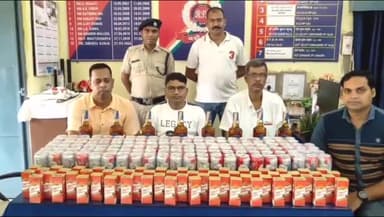 बरहरुवा: बिहार ले जाए जा रहे 198 बोतल अवैध विदेशी शराब बरहरवा में जप्त, वही 528 बोतल पानी के साथ हुए तीन गिरफ्तार