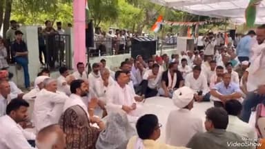 आमेर: पानी बिजली कानून व्यवस्था को लेकर शाहपुरा विधायक ने उपखंड कार्यालय का किया घेराव