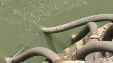 मंदसौर: शहर की जनता को पर्याप्त पेयजल देने के लिए रामघाट में खत्म हुआ पानी, कालाभाटा डैम के गेट खोलकर लिया पानी