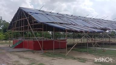 लखीसराय: जिला मुख्यालय गांधी मैदान परिसर में बिहार दिवस धूमधाम से मनाए जाने को लेकर तैयारी में जुटा जिला प्रशासन।