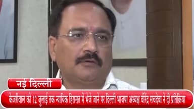 हौज खास: केजरीवाल को 12 जुलाई तक न्यायिक हिरासत में भेजे जाने पर दिल्ली भाजपा अध्यक्ष वीरेंद्र सचदेवा ने दी प्रतिक्रिया