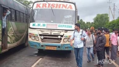 ಶಿವಮೊಗ್ಗ: ಕಣಿವೇಮನೆ ಟೋಲ್ ಬಳಿ ರಸ್ತೆ ದಾಟುತಿದ್ದ ವೇಳೆ ಬಸ್ ಅಡಿ ಸಿಲುಕಿ ವ್ಯಕ್ತಿ ಸಾವು