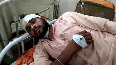 गुना नगर: आरोन में अशोक नगर रोड पर पत्थर की पट्टी खरीदने गए युवक पर दुकानदार द्वारा किया गया जानलेवा हमला