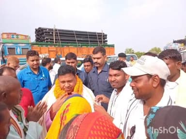 नबीनगर: मिठाइयां गांव के समीप बिहार सरकार के मंत्री एवं औरंगाबाद जिले के प्रभारी मंत्री संतोष कुमार सुमन का हुआ स्वागत