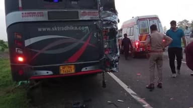 गुना नगर: श्री राम ढ़ावा आवन के पास हुआ दर्दनाक सड़क हादसा: खड़ी बस में ट्रक की टक्कर से तीन की मौत