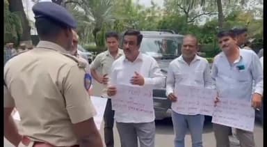 जोधपुर: सर्किट हाऊस में राजस्थान पंचायतीराज एवं माध्यमिक शिक्षक संघ द्वारा शिक्षा मंत्री का किया गया  विरोध।