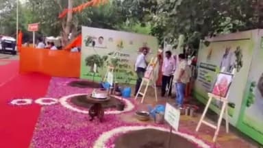 इंदौर: केंद्रीय गृह मंत्री अमित शाह पहुंचे पितृ पर्वत, किया पौधारोपण