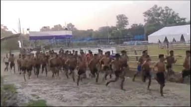 मुशहरी: चक्कर मैदान में चल रहे अग्निवीर भर्ती रैली में ट्रेडमैन के लिए 760 अभ्यर्थियों ने लगाई दौड़