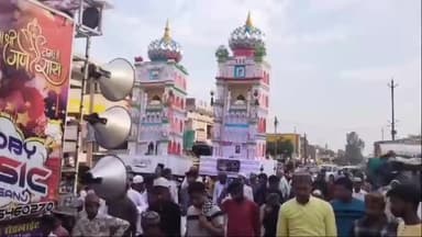 अमानगंज: कर्बला की शहादत की याद में अमानगंज नगर में निकला ताजियों का जुलूस