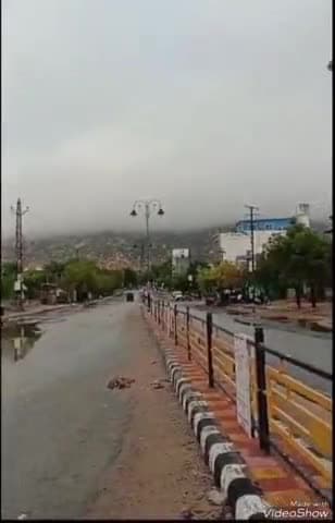जालौर: जालौर में देर रात 45 मिनट तक बारिश 3 इंच हुई बारिश